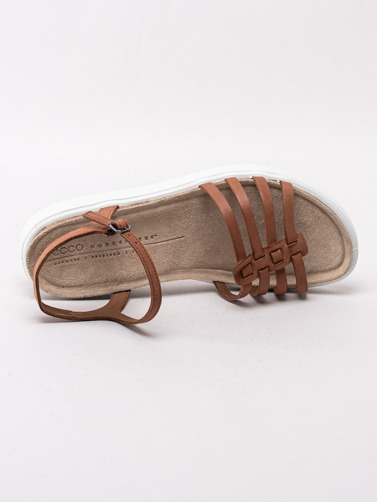 06201039 Ecco Corksphere Sandal 271833-01195 Bruna platåsandaler med tunna remmar-4