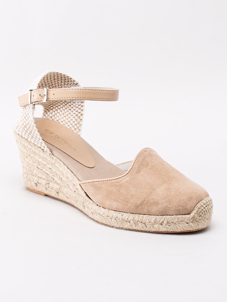 06201042 Ilse Jacobsen Espadrilles Wedge DAHLIA2110-180 Beige kilklackade espadrillos i mocka-1