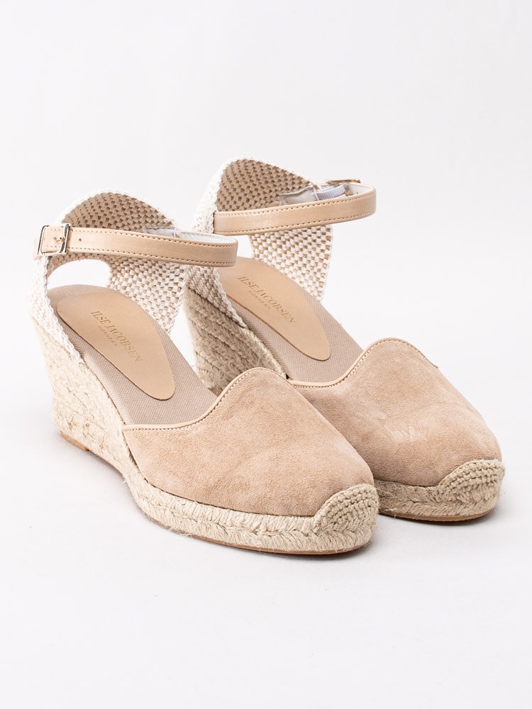 06201042 Ilse Jacobsen Espadrilles Wedge DAHLIA2110-180 Beige kilklackade espadrillos i mocka-3