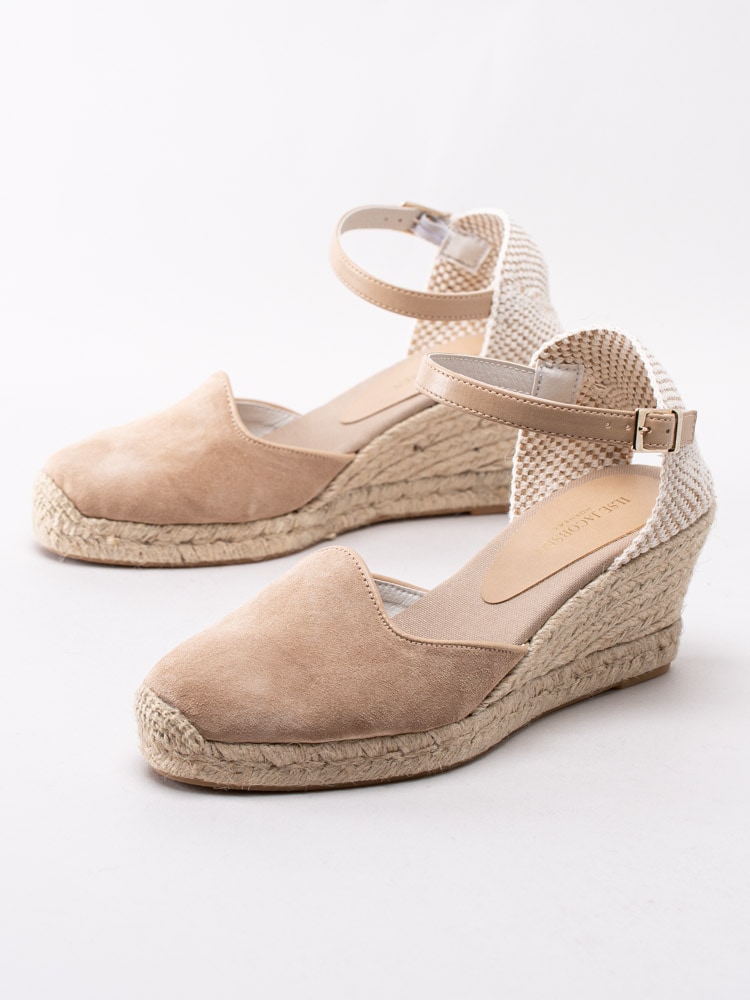 06201042 Ilse Jacobsen Espadrilles Wedge DAHLIA2110-180 Beige kilklackade espadrillos i mocka-6