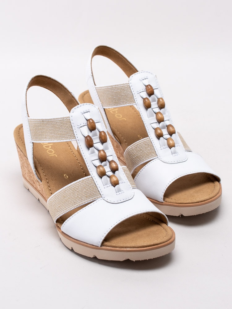 06201048 Gabor 45.750-21 Vita kilklackade sandaletter med pärlor-6