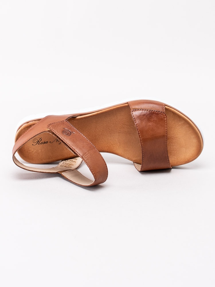 06201131 Rosa Negra 837-7709-188 Bruna sandaler i mjukt skinn med kardborreknäppning-4