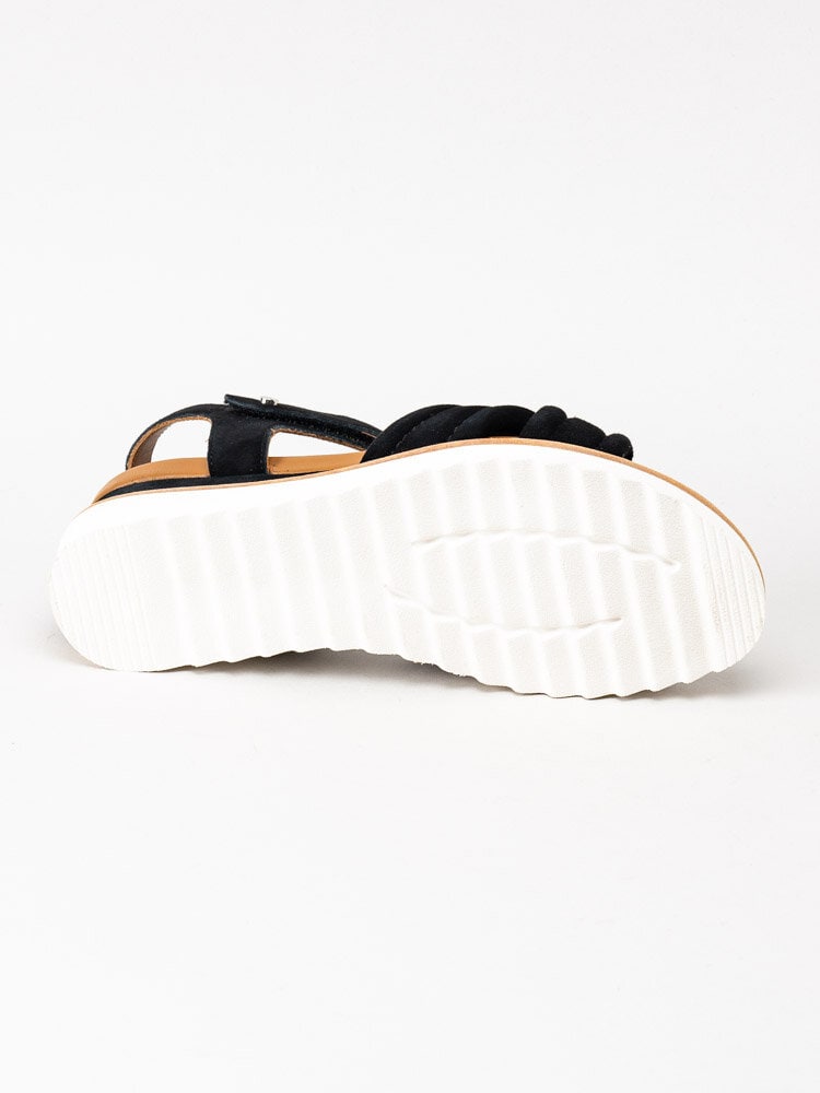 Ara - Valencia S - Svarta kilklackade sandaler i mocka