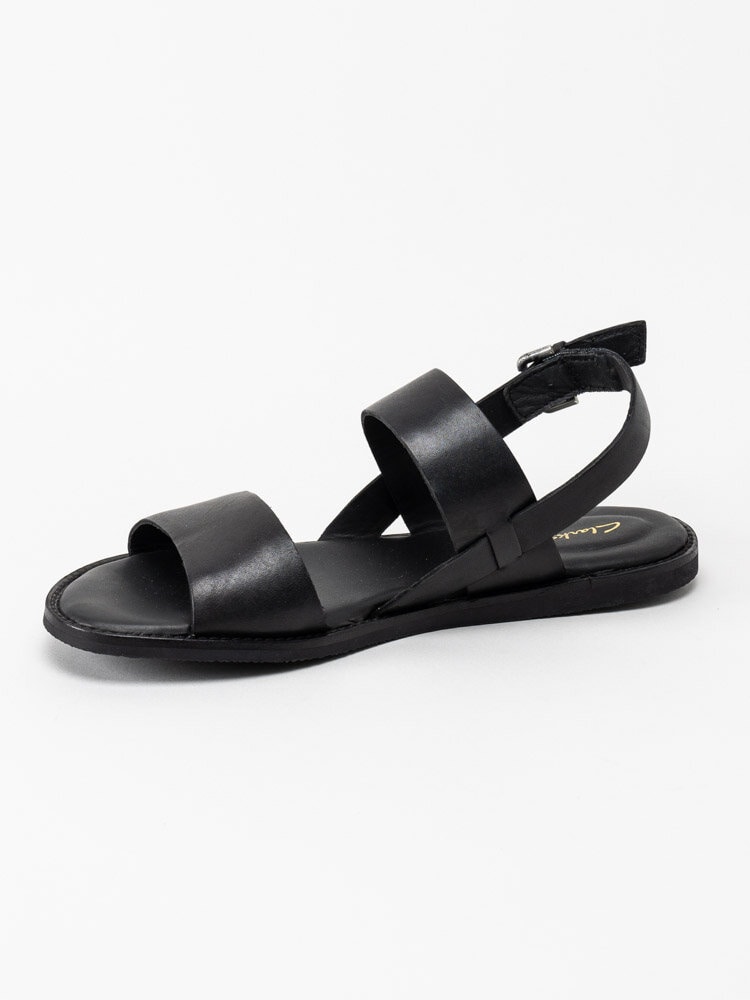 Clarks - Karsea Strap - Svarta sandaler i skinn