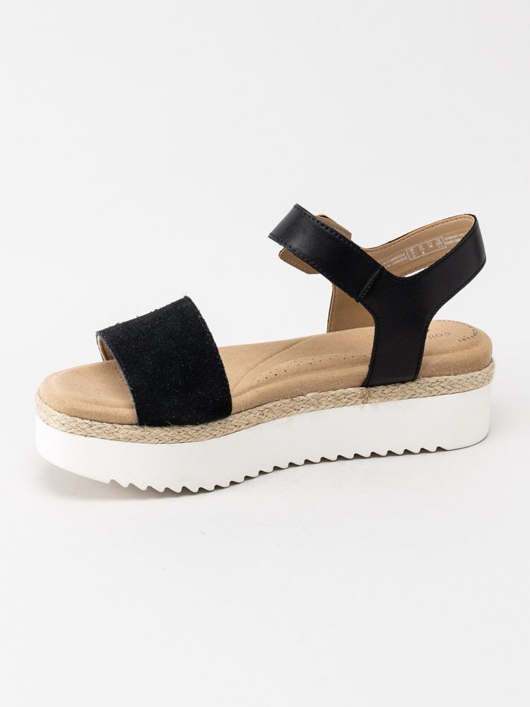 Clarks - Lana Shore - Svarta sandaler i skinn och mocka