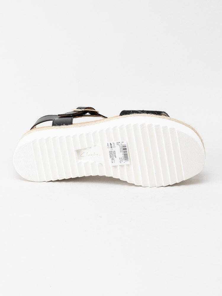 Clarks - Lana Shore - Svarta sandaler i skinn och mocka