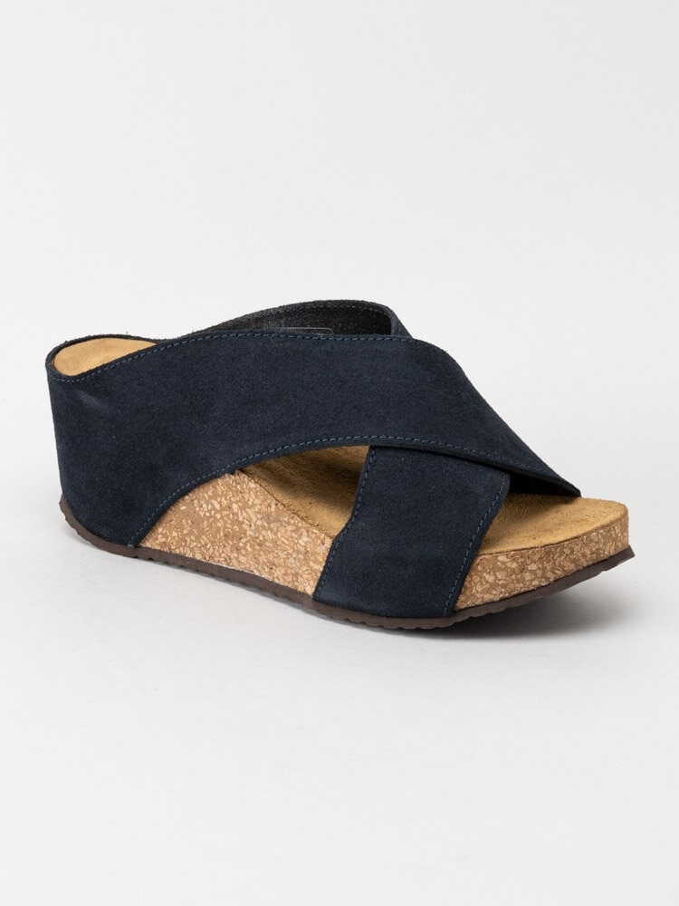 Copenhagen Shoes - Frances - Marinblå slip in sandaletter i mocka