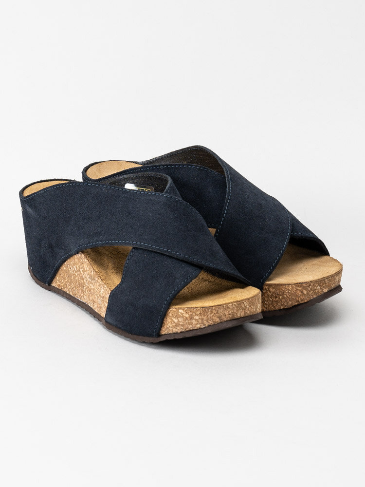 Copenhagen Shoes - Frances - Marinblå slip in sandaletter i mocka