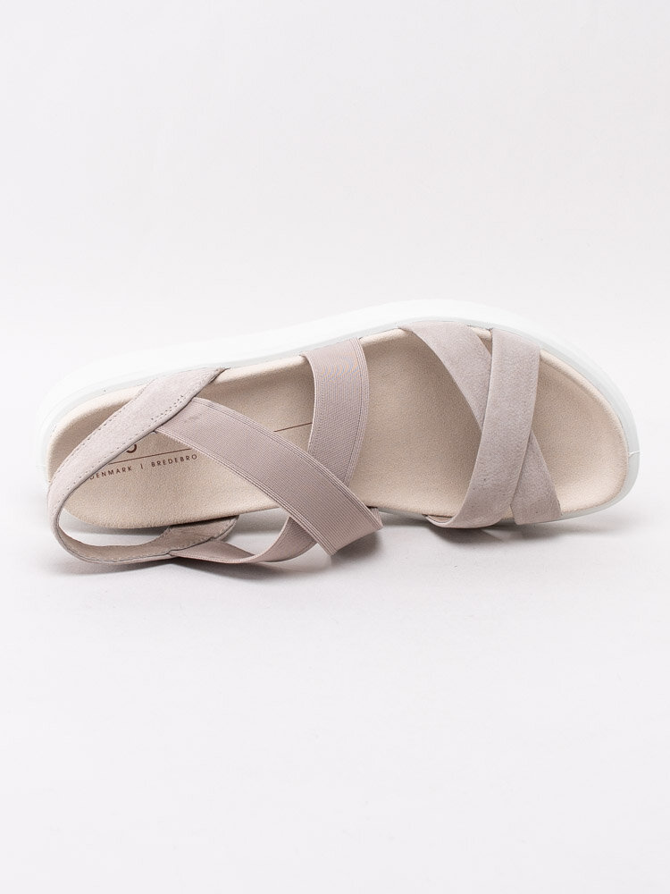 Ecco - Flowt W - Ljusgrå sandaler med korslagda band