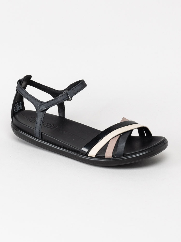 Ecco - Simpil Sandal - Svarta sandaler med smala remmar