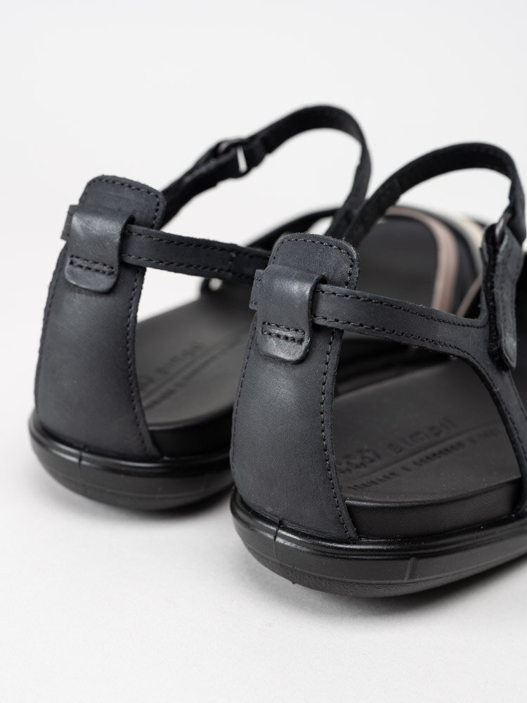 Ecco - Simpil Sandal - Svarta sandaler med smala remmar