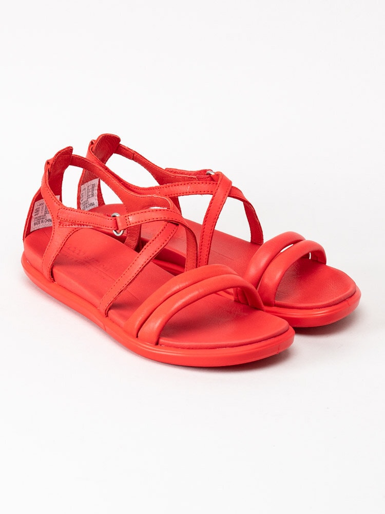 Ecco - Simpil Sandal - Röda remsandaler i skinn