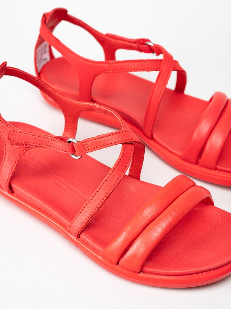 Ecco - Simpil Sandal - Röda remsandaler i skinn