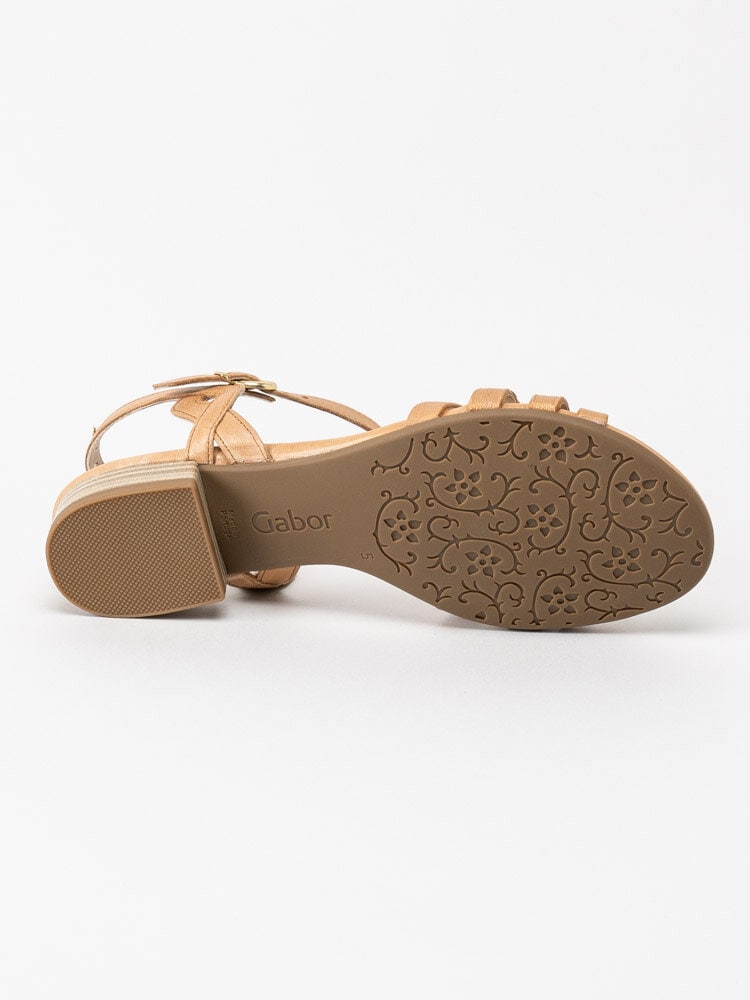 Gabor - Ljusbruna sandaletter i skinn
