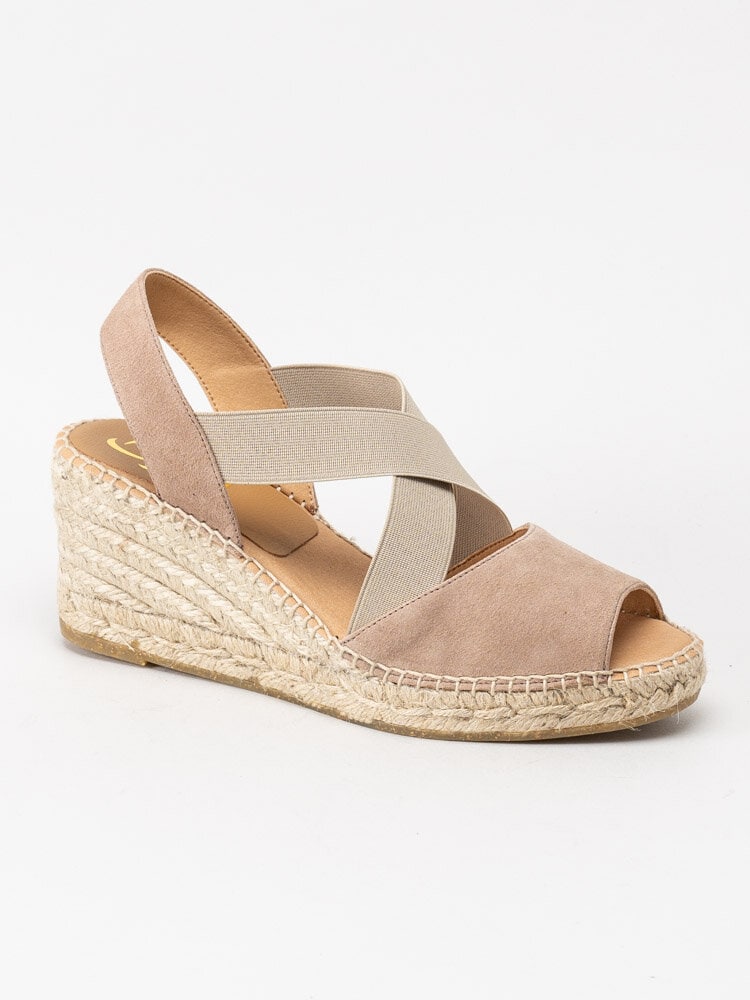 Kanna - Ania - Beige kilklackade espadrillos