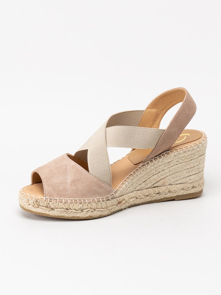 Kanna - Ania - Beige kilklackade espadrillos