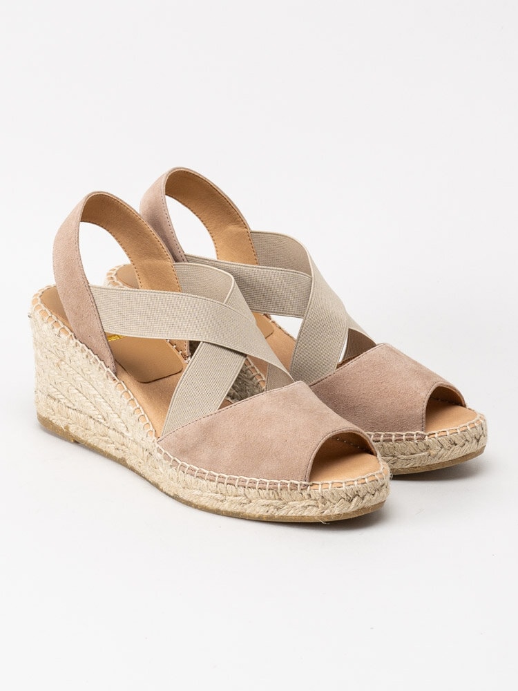 Kanna - Ania - Beige kilklackade espadrillos