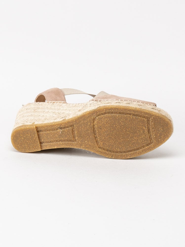 Kanna - Ania - Beige kilklackade espadrillos