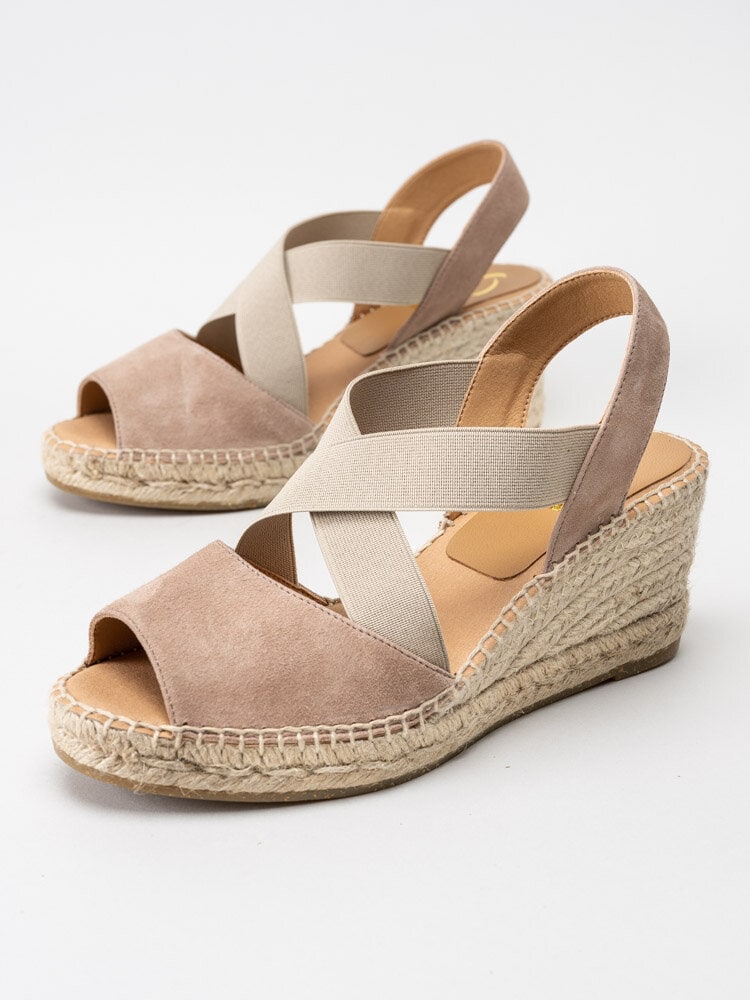 Kanna - Ania - Beige kilklackade espadrillos