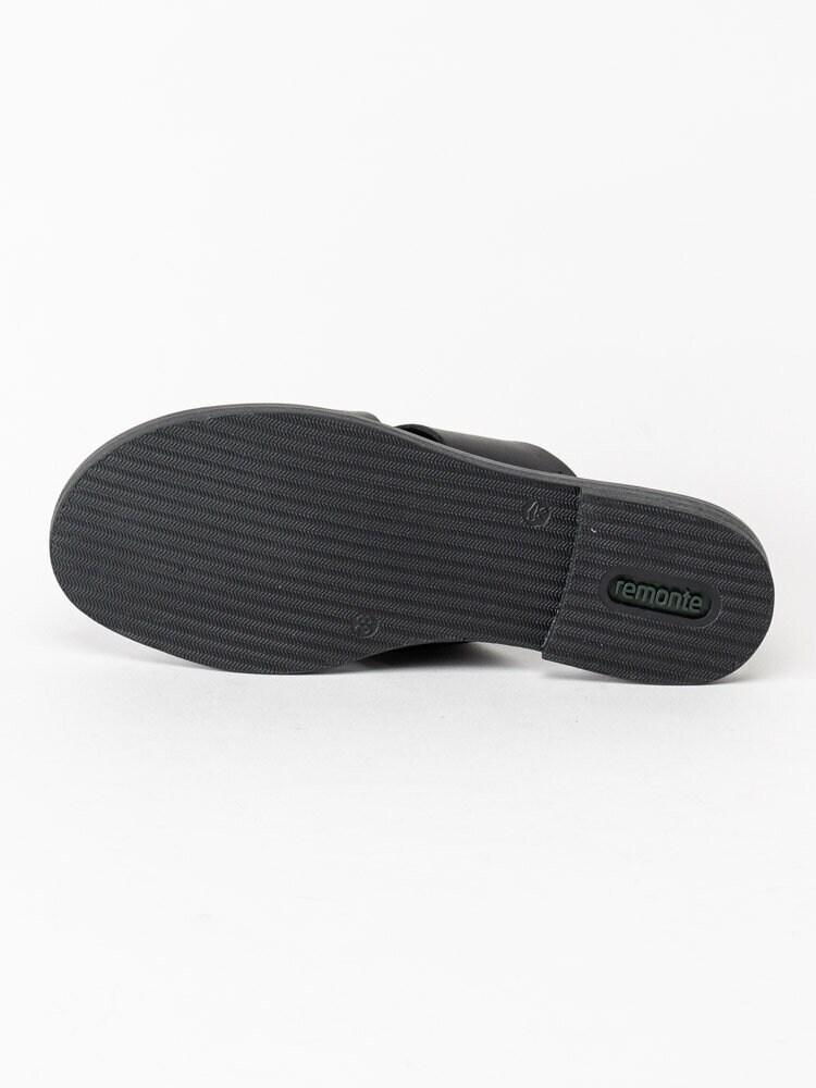 Remonte - Svarta slip in sandaler i skinn