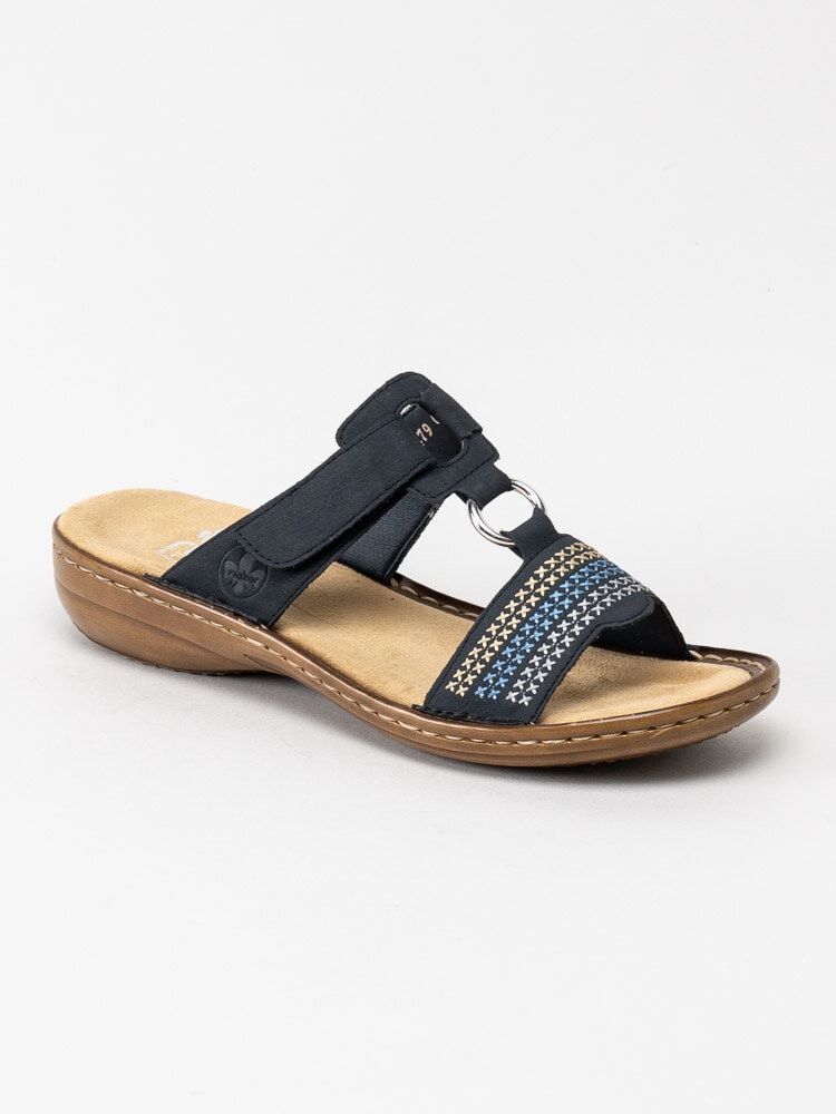 Rieker - Blå slip in sandaler
