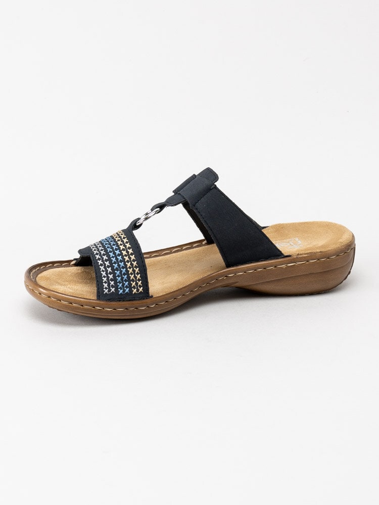 Rieker - Blå slip in sandaler
