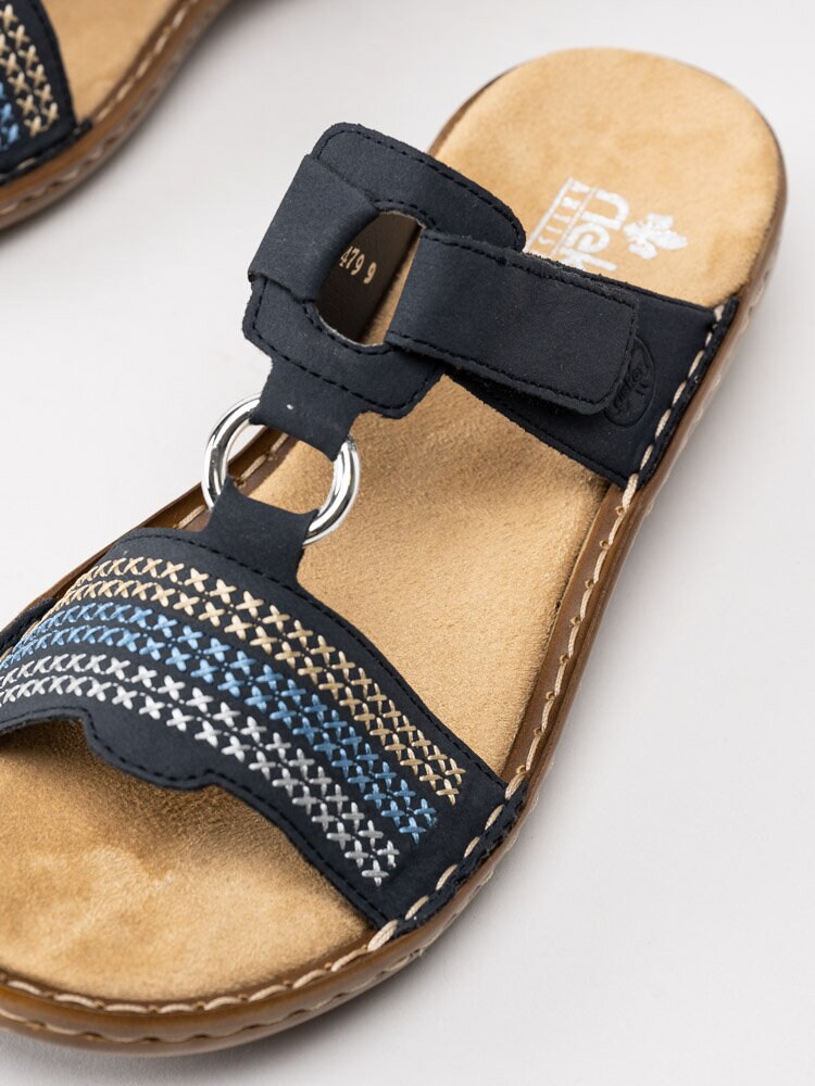 Rieker - Blå slip in sandaler