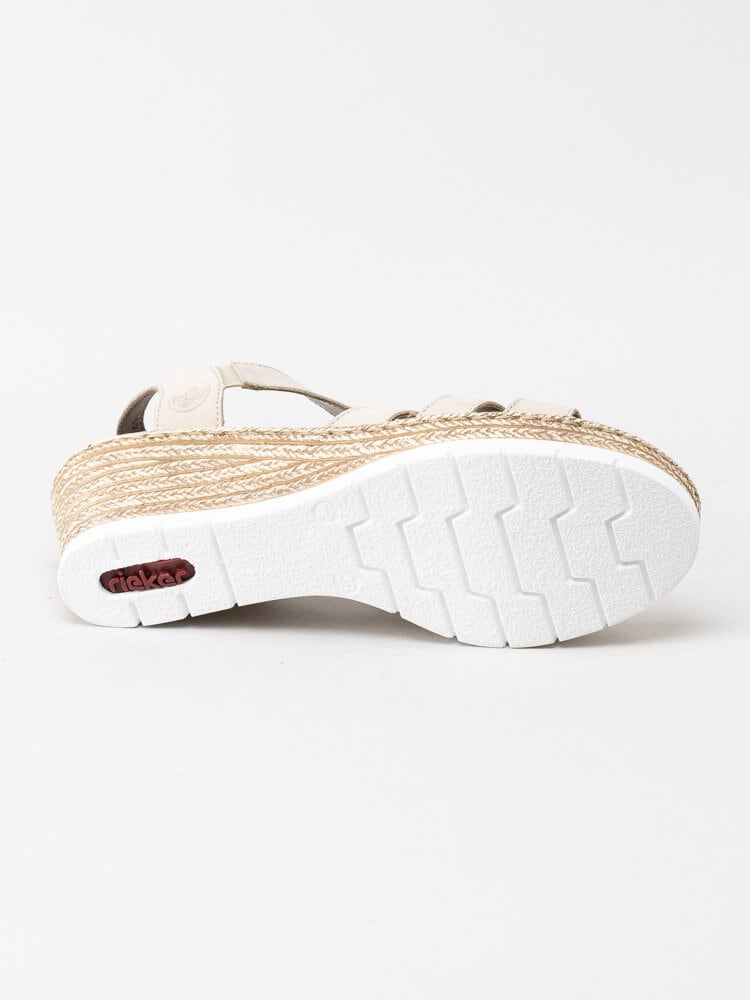 Rieker - Beige kilsandaletter med antistress