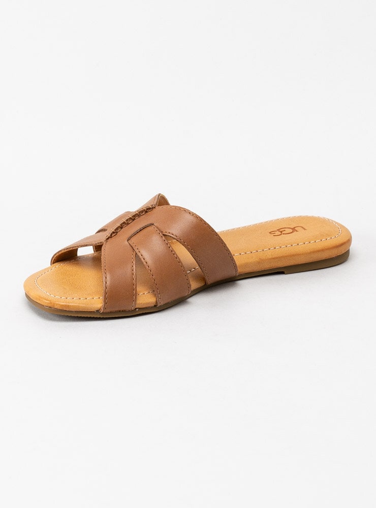 UGG - Teague - Ljusbruna slip in sandaler i skinn