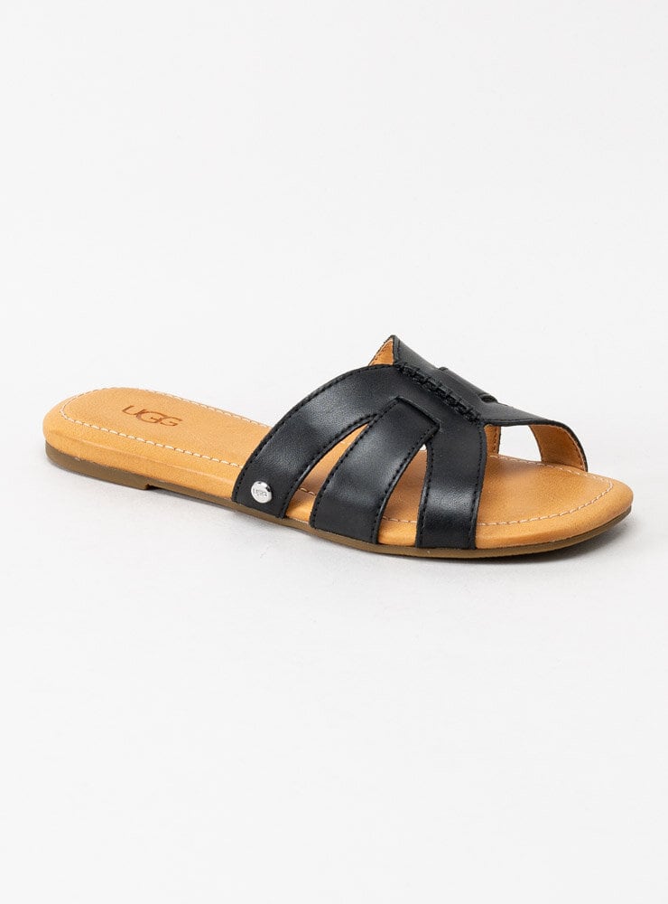 UGG - Teague - Svarta slip in sandaler i skinn