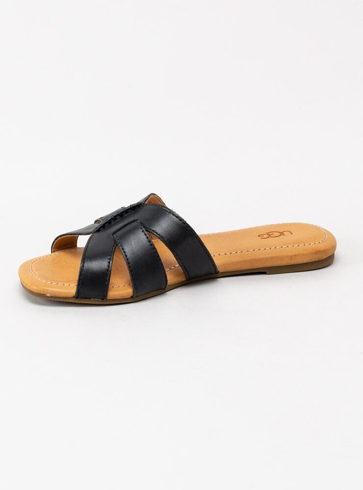 UGG - Teague - Svarta slip in sandaler i skinn