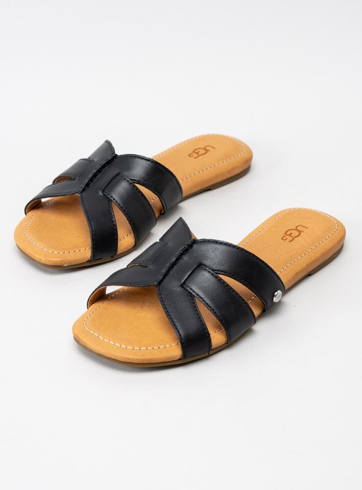 UGG - Teague - Svarta slip in sandaler i skinn
