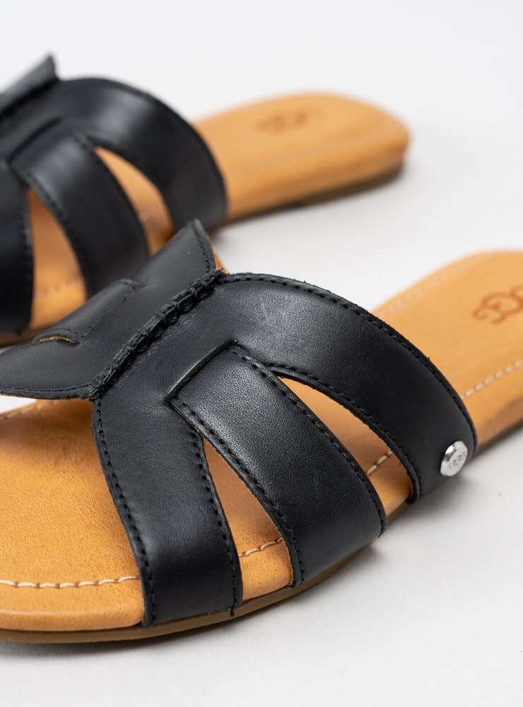 UGG - Teague - Svarta slip in sandaler i skinn