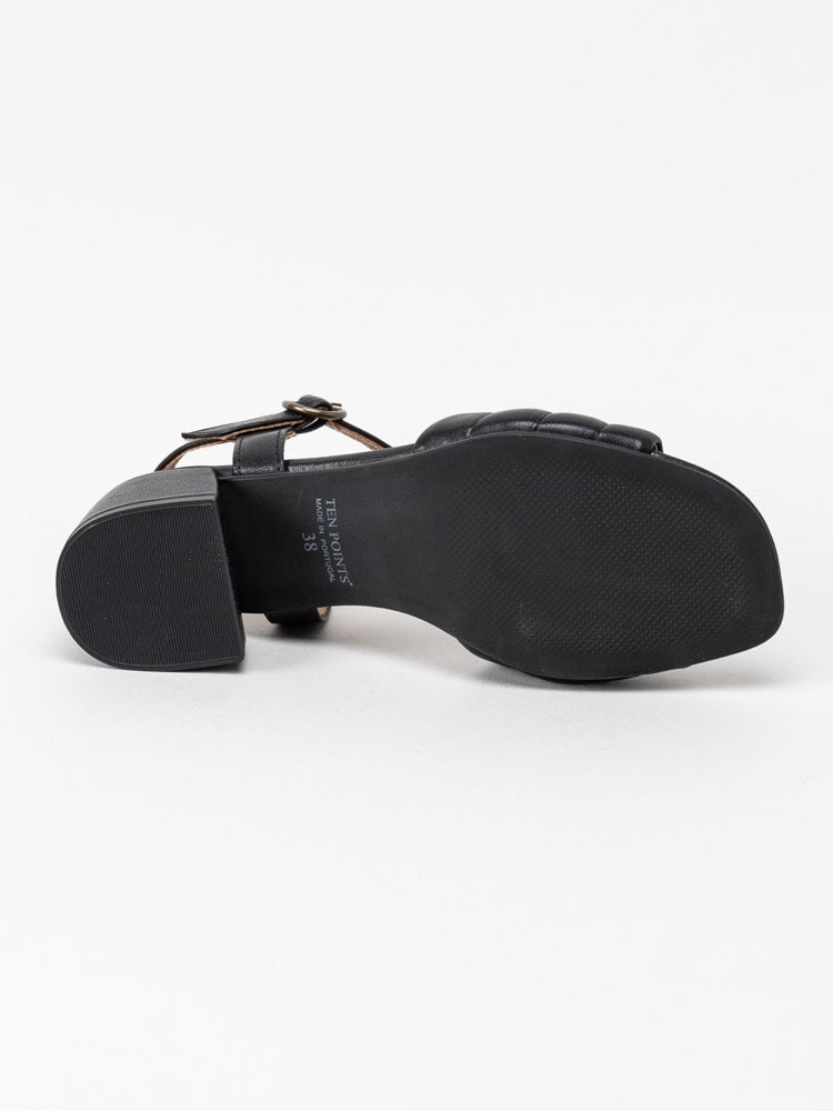 Ten Points - Milde - Svarta sandaletter i skinn