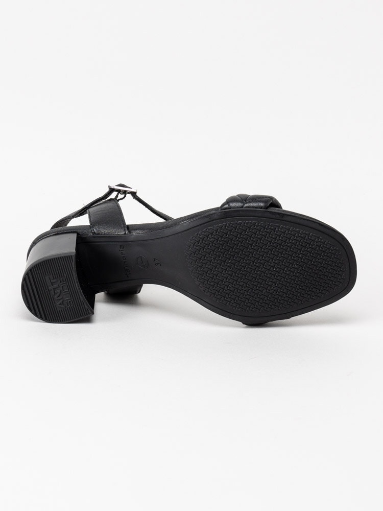 Tamaris - Svarta sandaletter med flätad rem