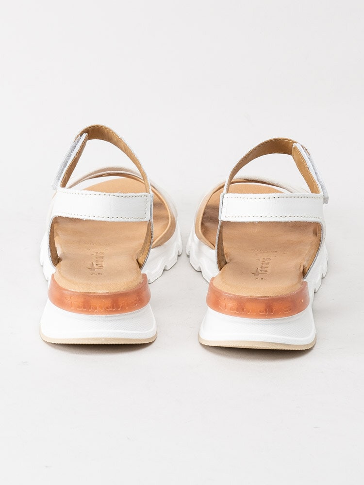 Tamaris - Vita sandaler i skinn