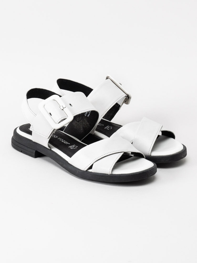 Marco Tozzi - Vita sandaler i skinn