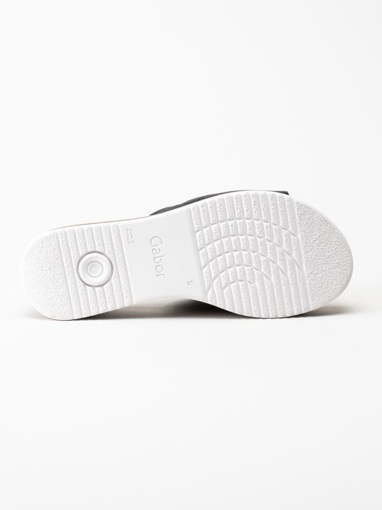 Gabor - Svarta slip in sandaler med quiltat skinn
