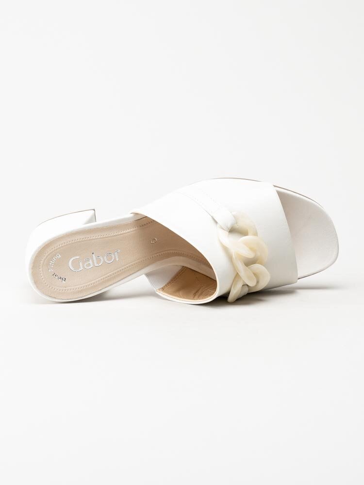 Gabor - Vita slip in sandaletter i skinn