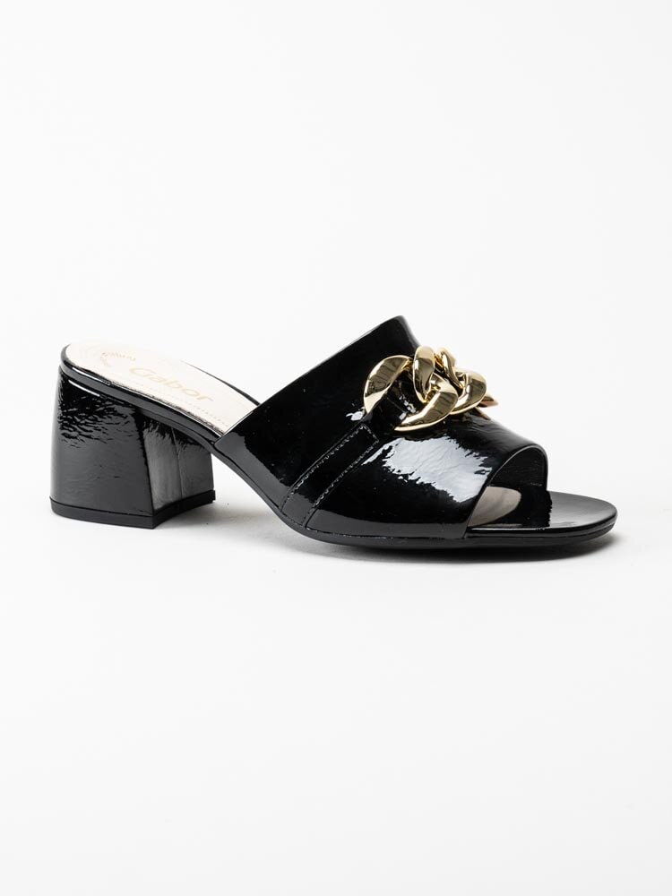 Gabor - Svarta slip in sandaletter i lack