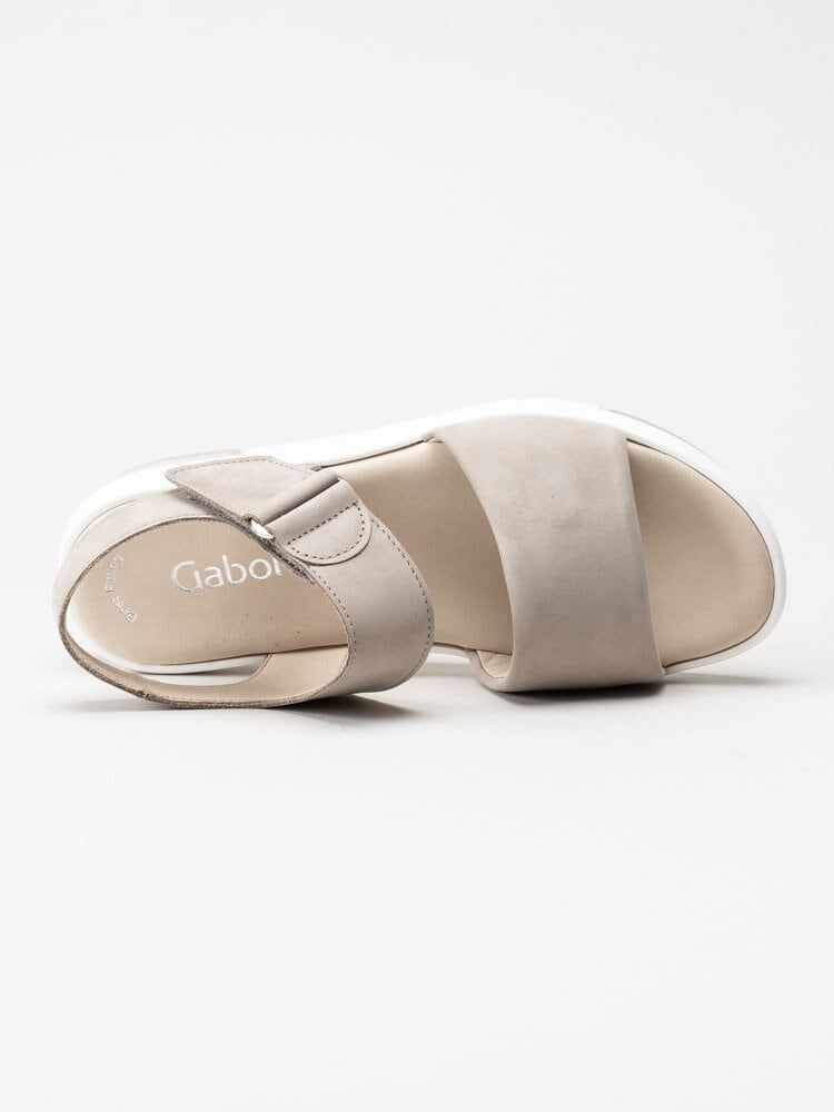 Gabor - Beige sandaler i nubuck