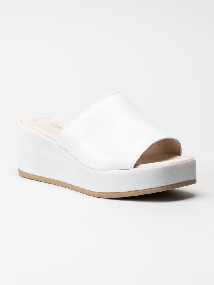 Gabor - Off white slip in platåsandaletter i skinn