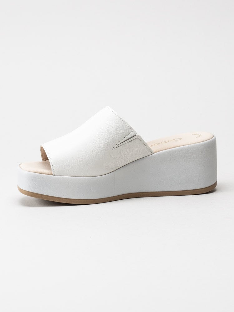 Gabor - Off white slip in platåsandaletter i skinn