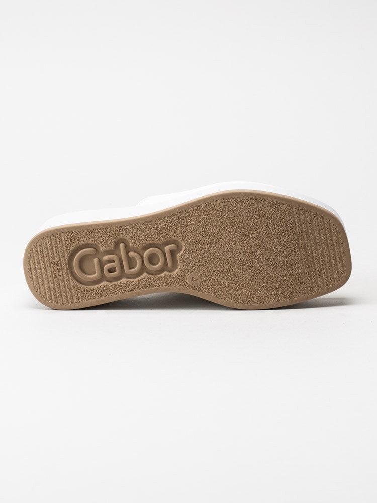 Gabor - Off white slip in platåsandaletter i skinn