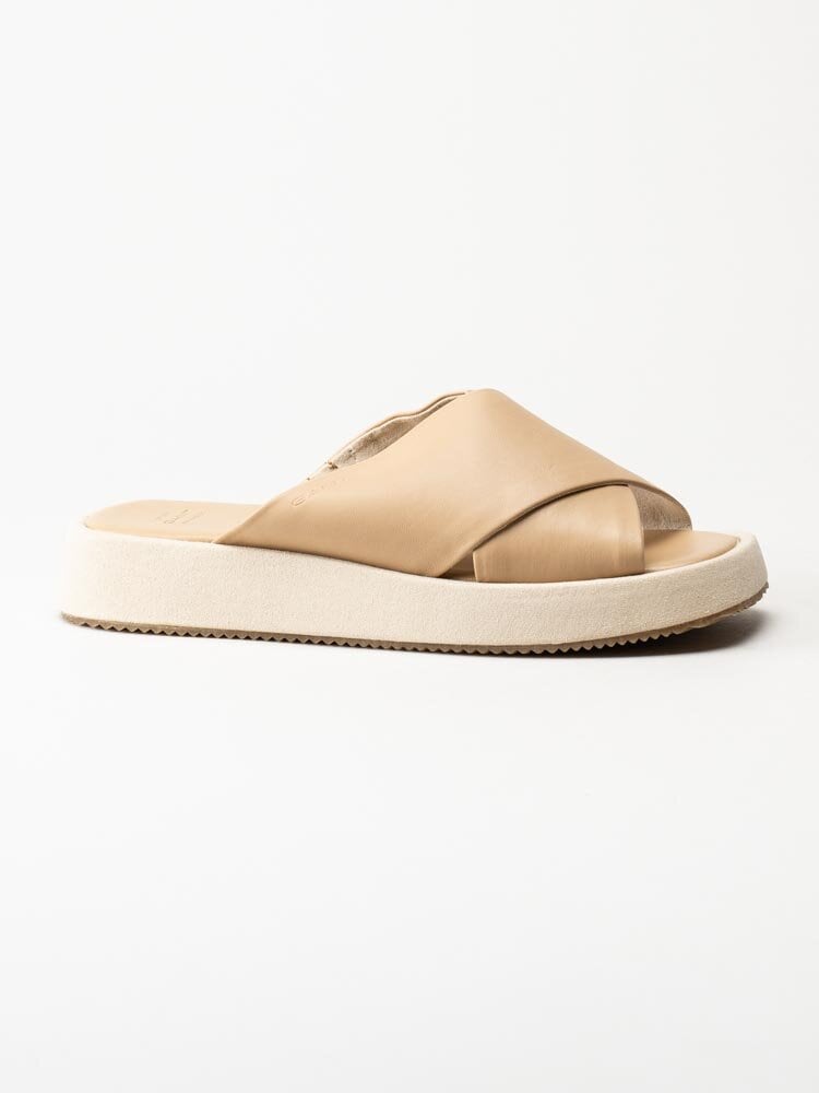 Gant Footwear - Florri - Beige slip in sandaler i skinn