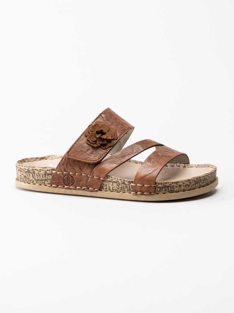 Rieker - Bruna slip in sandaler i skinn