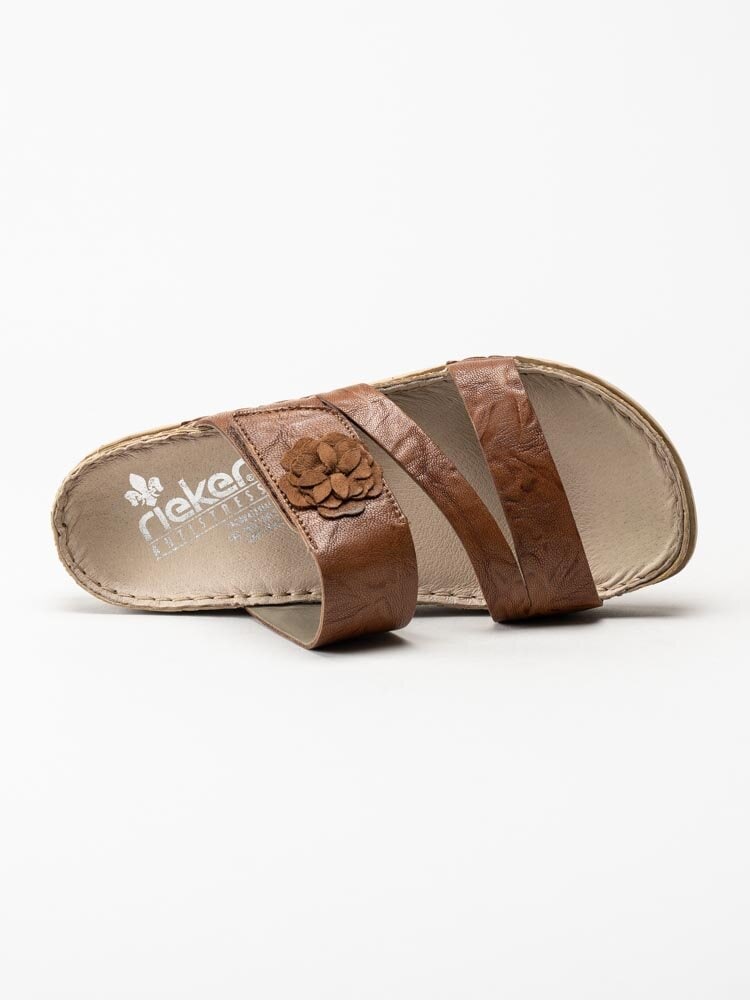 Rieker - Bruna slip in sandaler i skinn