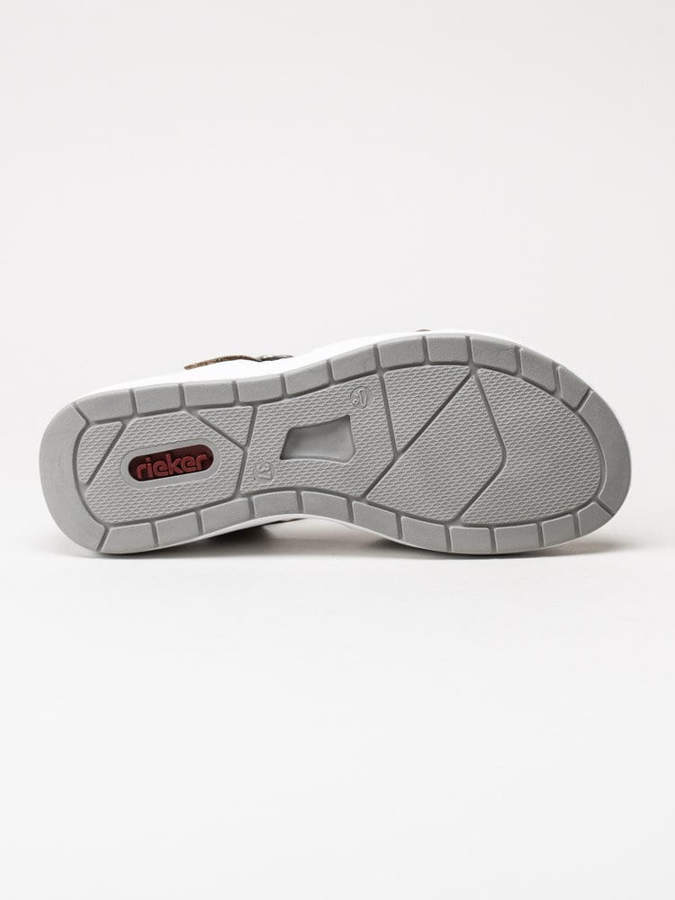 Rieker - Beige sandaler med silvrig rem