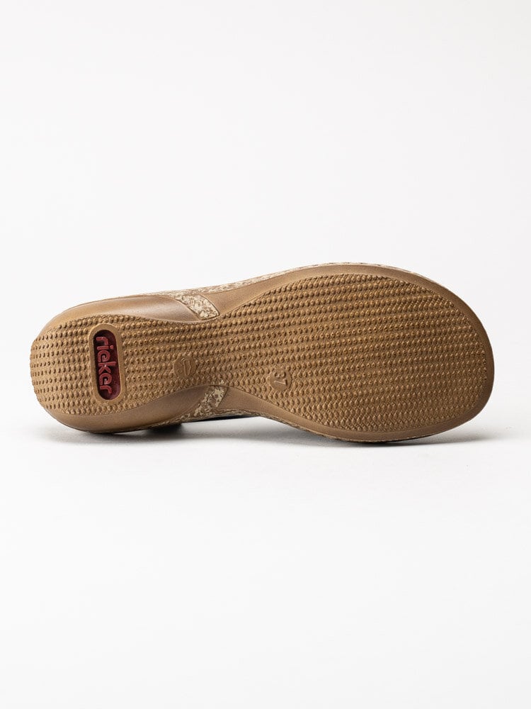 Rieker - Blå sandaler med pärldekoration