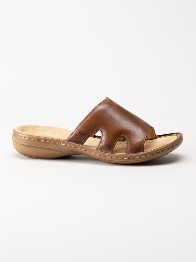 Rieker - Bruna slip in sandaler i skinn